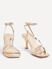 Linzi Gold Cassie Wide Fit Strappy Heeled Sandals - Image 3 of 5