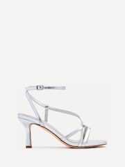 Linzi Silver Cassie Wide Fit Strappy Heeled Sandals - Image 2 of 5