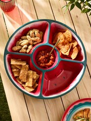 Red Watermelon Chip & Dip Serve Bowl - Image 1 of 4