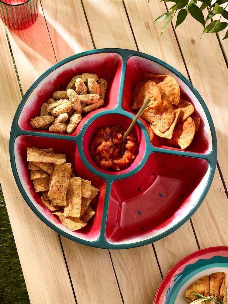 Red Watermelon Chip & Dip Serve Bowl - Image 1 of 4