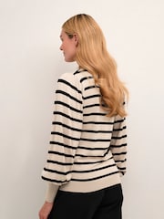 Kaffe Kamala Striped Knit Pullover Jumper - Image 1 of 6