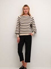 Kaffe Kamala Striped Knit Pullover Jumper - Image 3 of 6
