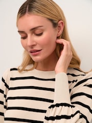 Kaffe Kamala Striped Knit Pullover Jumper - Image 4 of 6
