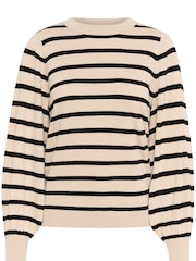 Kaffe Kamala Striped Knit Pullover Jumper - Image 5 of 6