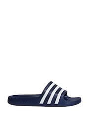 adidas Navy Sportswear Adilette Aqua Slides - Image 1 of 8