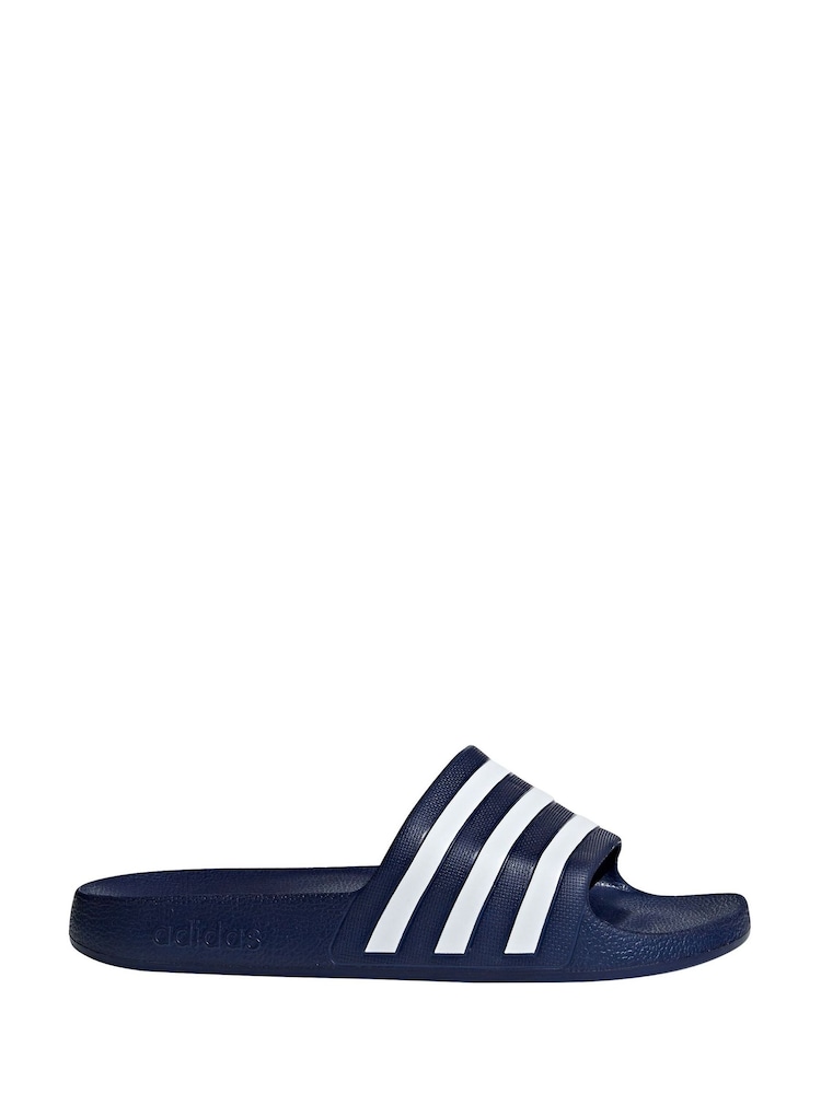 adidas Navy Sportswear Adilette Aqua Slides - Image 1 of 8