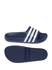 adidas Navy Sportswear Adilette Aqua Slides - Image 4 of 8