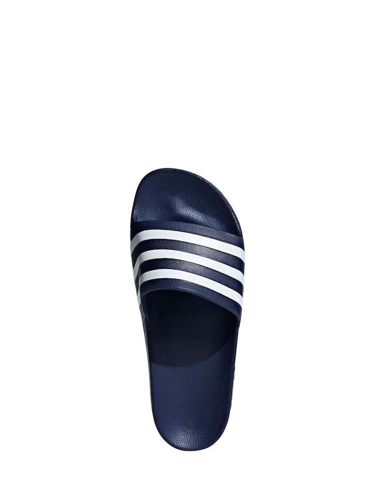adidas Navy Sportswear Adilette Aqua Slides - Image 5 of 8