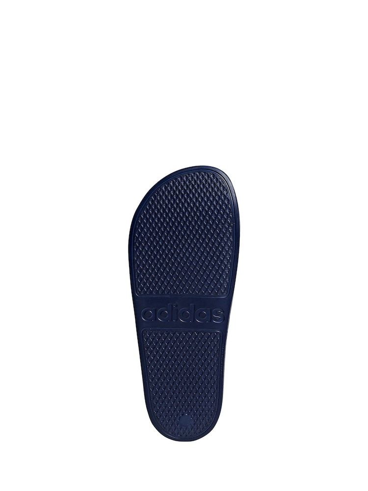 adidas Navy Sportswear Adilette Aqua Slides - Image 6 of 8