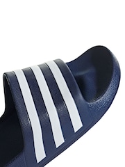 adidas Navy Sportswear Adilette Aqua Slides - Image 7 of 8