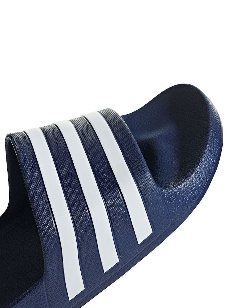 adidas Navy Sportswear Adilette Aqua Slides - Image 7 of 8