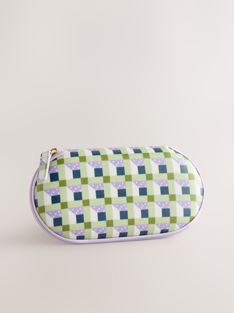 Cath Kidston Green Check 100% Cotton Glasses Case - Image 2 of 4