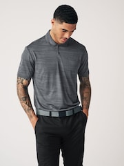 Slate Grey Active Mesh Golf Polo Shirt - Image 5 of 10