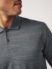 Slate Grey Active Mesh Golf Polo Shirt - Image 6 of 10