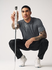 Slate Grey Active Mesh Golf Polo Shirt - Image 7 of 10
