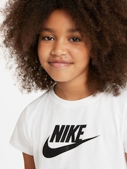Nike White Futura Cropped 100% Cotton T-Shirt - Image 3 of 6