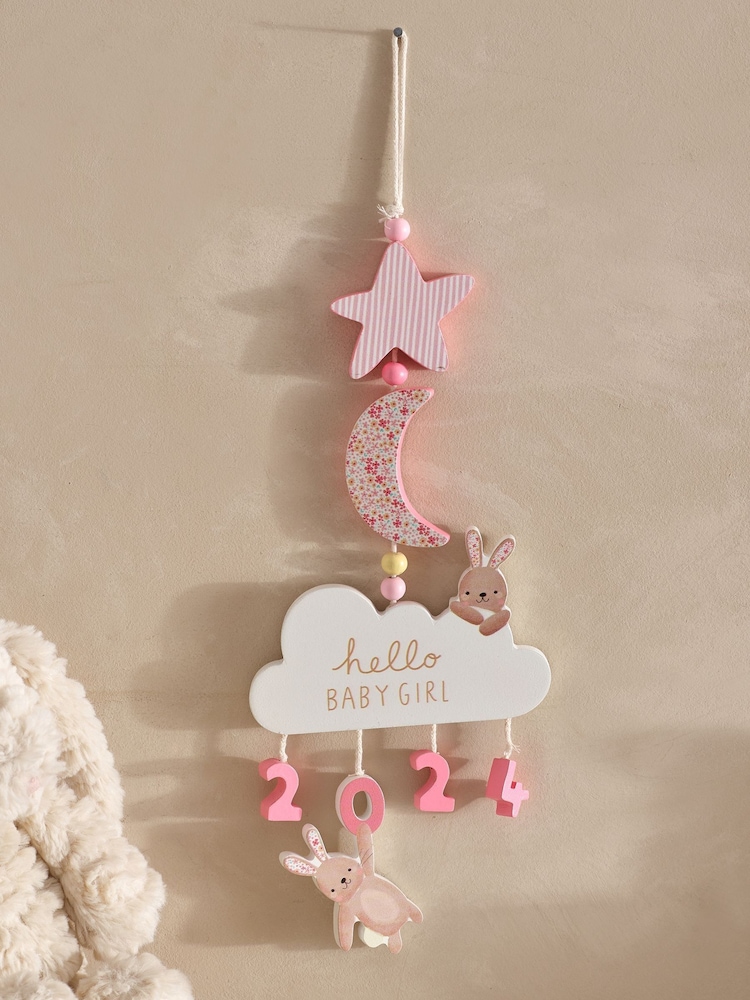 Pink Girl Born in 2024 Hanging Decoration - Image 1 of 3 Pink Girl Born in 2024 Hanging Decoration - Image 1 of 3