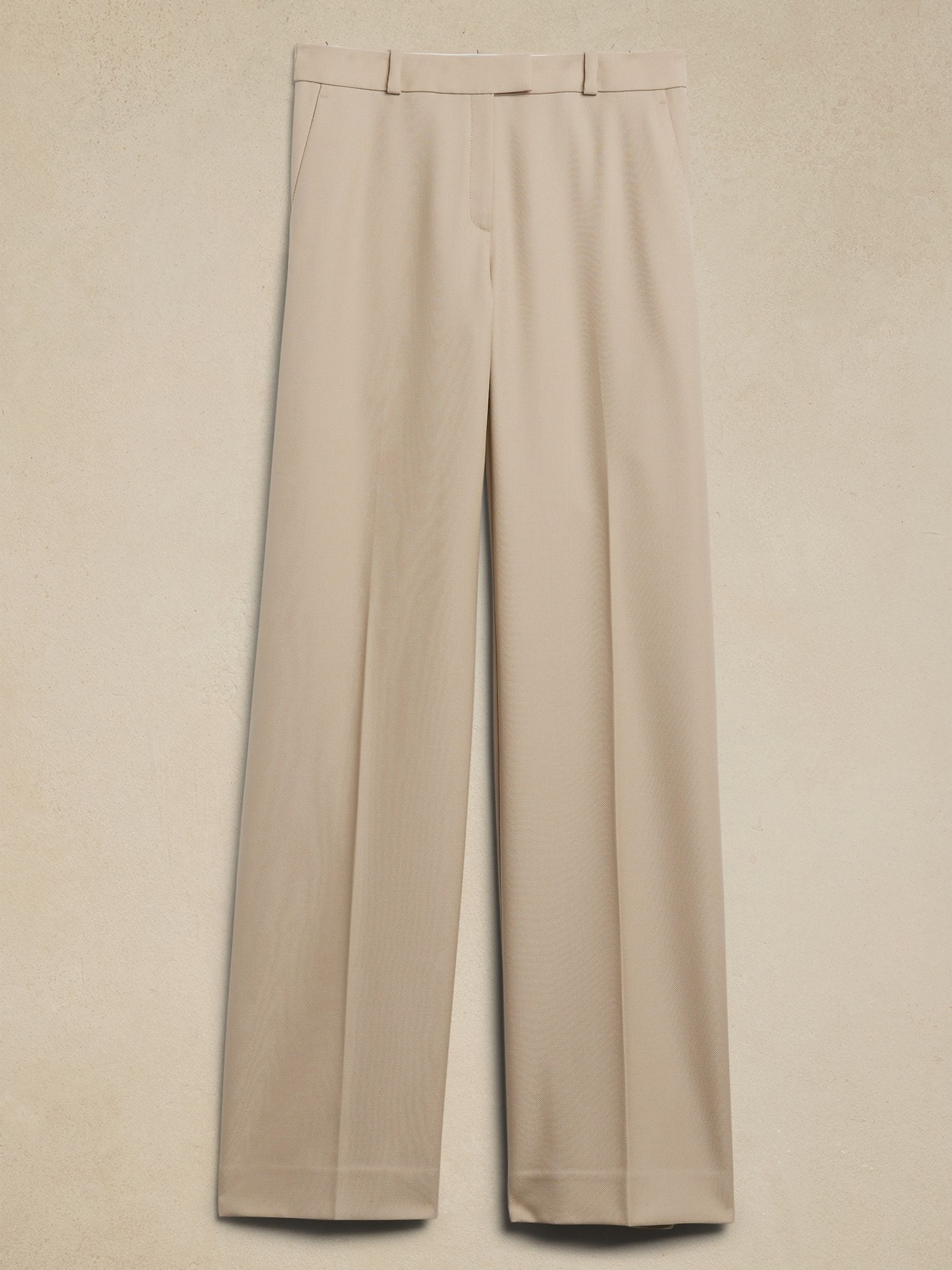 Buy Banana Republic Cream Lido Wide Leg Italian Wool Trousers from