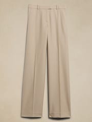 Banana Republic Cream Lido Wide Leg Italian Wool Trousers - Image 3 of 4