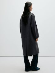 Mango Grey Wool Blend Dropped Shoulder Coat - Image 2 of 7