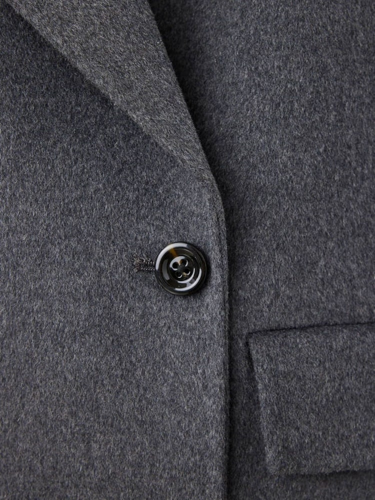 Mango Grey Wool Blend Dropped Shoulder Coat - Image 7 of 7 Mango Grey Wool Blend Dropped Shoulder Coat - Image 7 of 7