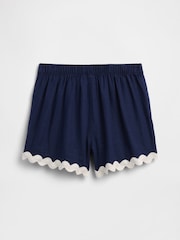 Gap Navy Pull On Linen-Blend Skort (4-13yrs) - Image 2 of 3