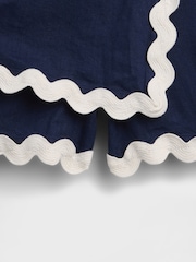 Gap Navy Pull On Linen-Blend Skort (4-13yrs) - Image 3 of 3