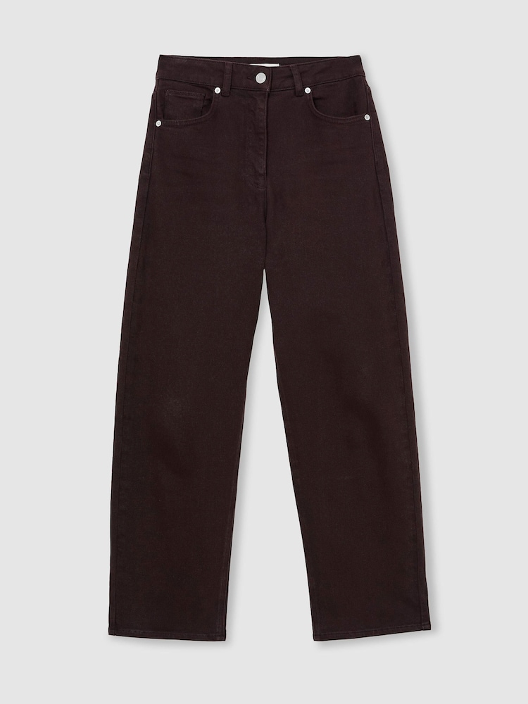Reiss Grape Selin Petite Mid-Rise Straight-Leg Jeans - Image 2 of 7 Reiss Grape Selin Petite Mid-Rise Straight-Leg Jeans - Image 2 of 7