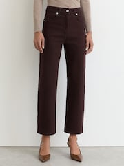 Reiss Grape Selin Petite Mid-Rise Straight-Leg Jeans - Image 3 of 7