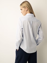 GANT Light Blue Poplin Striped 100% Cotton Shirt - Image 3 of 9