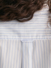 GANT Light Blue Poplin Striped 100% Cotton Shirt - Image 6 of 9