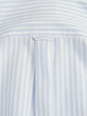 GANT Light Blue Poplin Striped 100% Cotton Shirt - Image 8 of 9