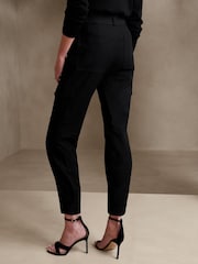 Banana Republic Black Slim Refined Stretch Cargo Trousers - Image 2 of 5