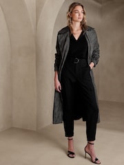 Banana Republic Black Slim Refined Stretch Cargo Trousers - Image 3 of 5