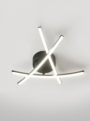 Black Amari LED Flush Ceiling Light - Image 1 of 9