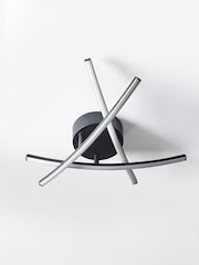 Black Amari LED Flush Ceiling Light - Image 2 of 9