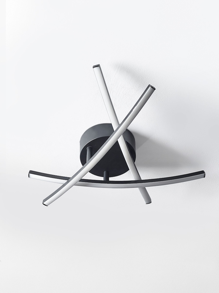 Black Amari LED Flush Ceiling Light - Image 2 of 9 Black Amari LED Flush Ceiling Light - Image 2 of 9