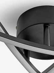 Black Amari LED Flush Ceiling Light - Image 5 of 9
