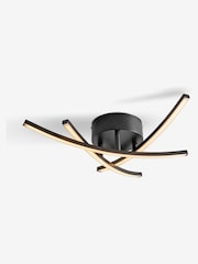 Black Amari LED Flush Ceiling Light - Image 7 of 9