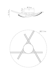 Black Amari LED Flush Ceiling Light - Image 9 of 9