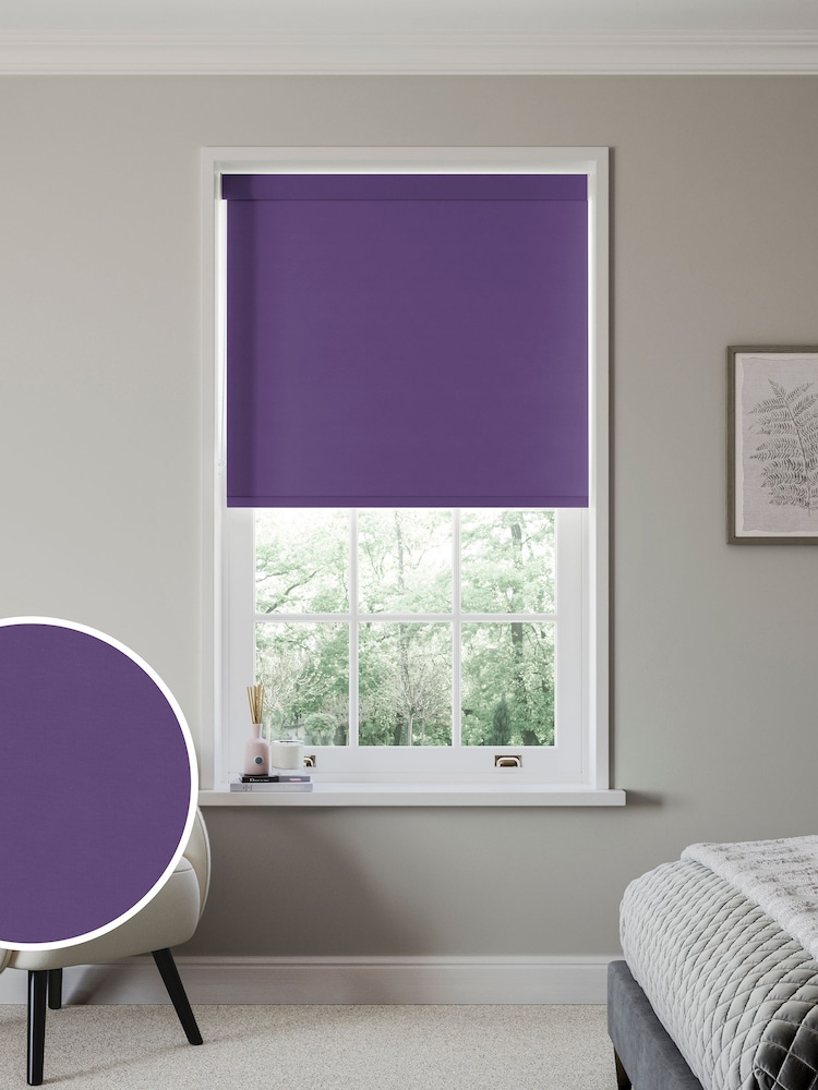 Plum Purple Glow Made to Measure Blackout Roller Blind - Image 1 of 6