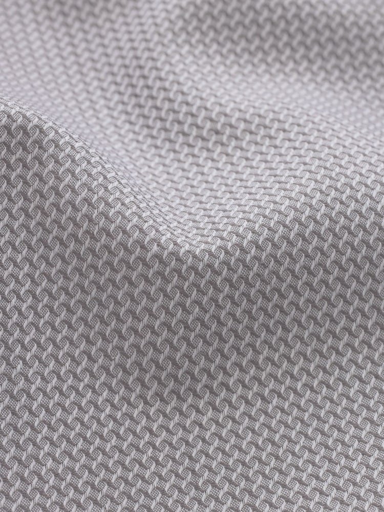 Blue/Grey Textured Regular Fit Easy Care Single Cuff Shirts 3 Pack - Image 12 of 12