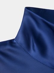 Mango Blue Long Sleeve Midi Dress - Image 5 of 6