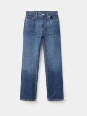 Mango Blue Matilda High Rise Straight Leg Jeans - Image 5 of 7