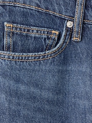 Mango Blue Matilda High Rise Straight Leg Jeans - Image 7 of 7