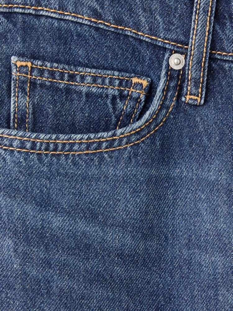 Mango Blue Matilda High Rise Straight Leg Jeans - Image 7 of 7 Mango Blue Matilda High Rise Straight Leg Jeans - Image 7 of 7