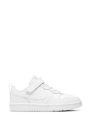 Nike White Junior Court Borough Low Trainers - Image 1 of 6