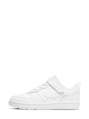 Nike White Junior Court Borough Low Trainers - Image 2 of 6
