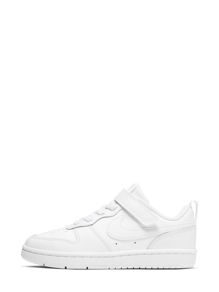 Nike White Junior Court Borough Low Trainers - Image 2 of 6
