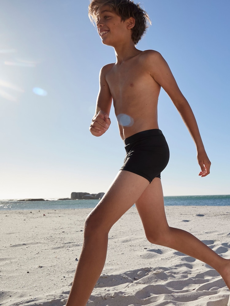 Black Shorter Length Stretch Swim Shorts (3-16yrs) - Image 1 of 8
